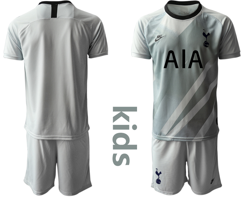 Youth 2020-2021 club Tottenham grey goalkeeper blank Soccer Jerseys